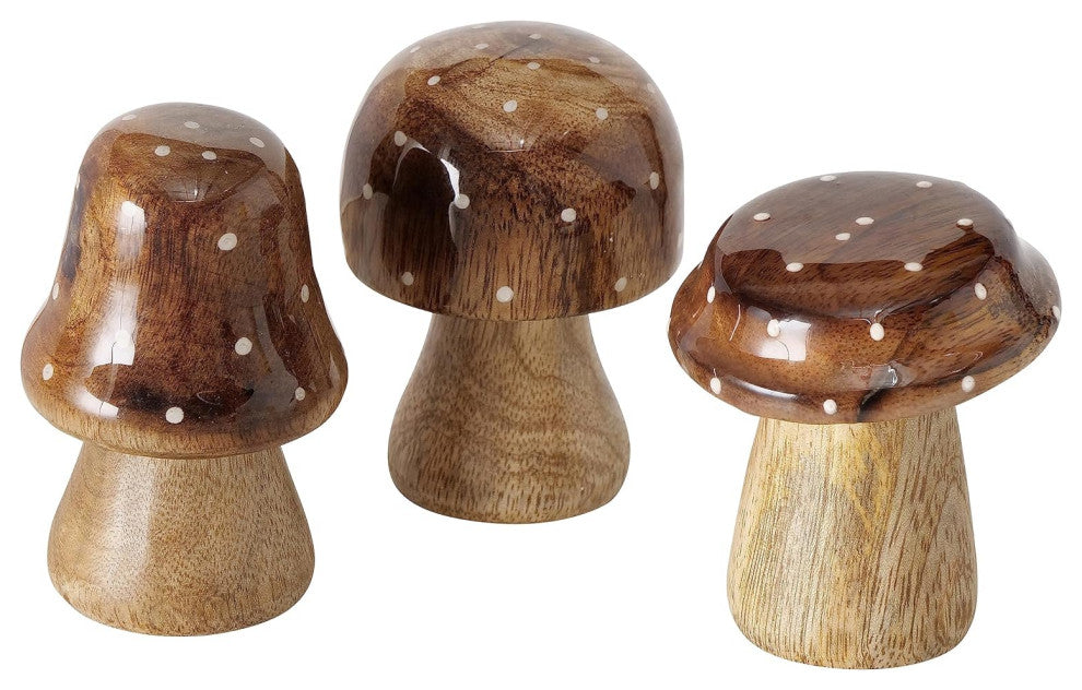Dotted Top Mushrooms, Set of 3