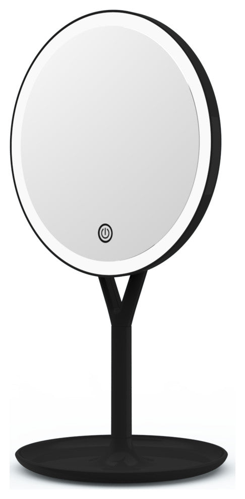 Clarity LED Makeup Mirror with Touch Sensor, Black