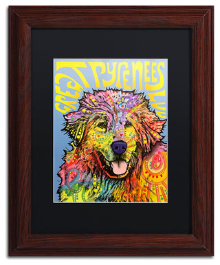 Dean Russo 'Great Pyrenees' Art, Wood Frame, Black Matte, 14"x11"