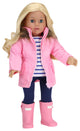 Jacket Legging T-Shirt Rain Boot for 18" Doll