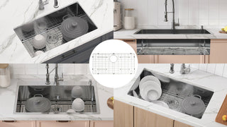 VEVOR Sink Protector Grid For Kitchen 27.5"x13.5" Stainless Steel Drain Rack