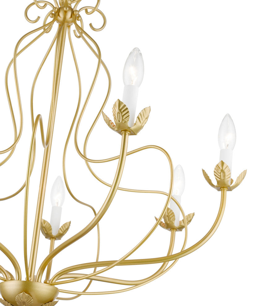 Livex Lighting 7 Light Soft Gold Chandelier