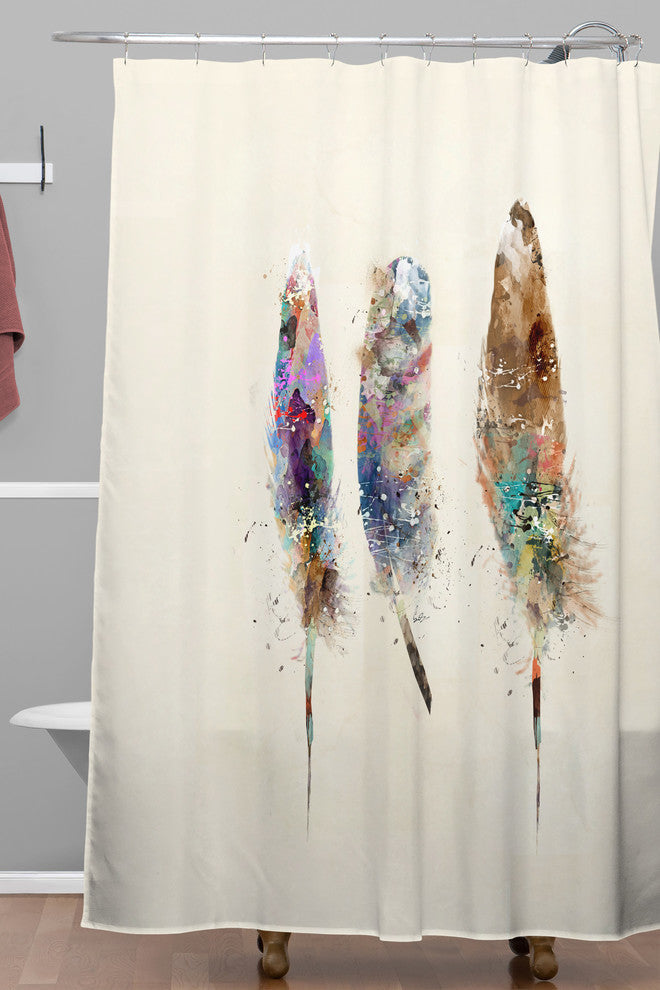 Deny Designs Brian Buckley Free Feathers Shower Curtain