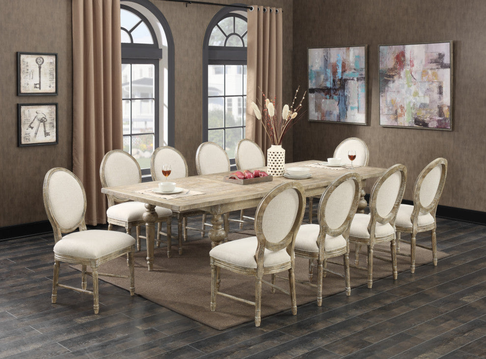 West Dining Table, Sandstone Buff