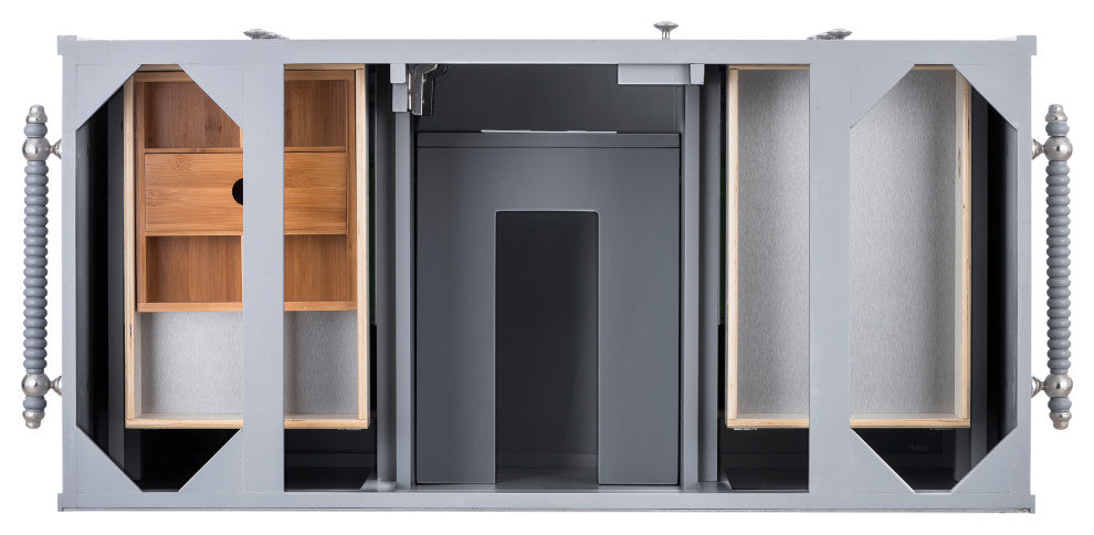 Copper Cove Encore 48" Vanity, Silver Gray, Gray Expo Quartz Top