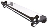 Pacific Grove 22" Glass Shelf with Gallery Rail, Oil Rubbed Bronze