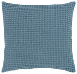 Surya Waffle Light Blue Pillow Shell With Polyester Insert 20"H X 20"W