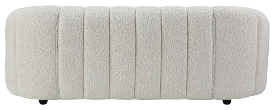 Lv00229 Sofa, White Teddy Sherpa Osmash