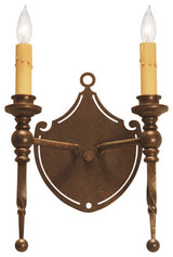 8 Wide Malta Crest Wall Sconce