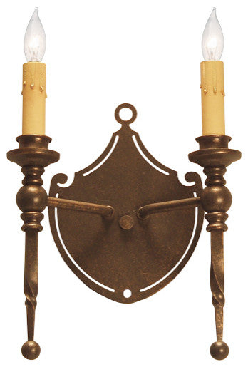 8 Wide Malta Crest Wall Sconce