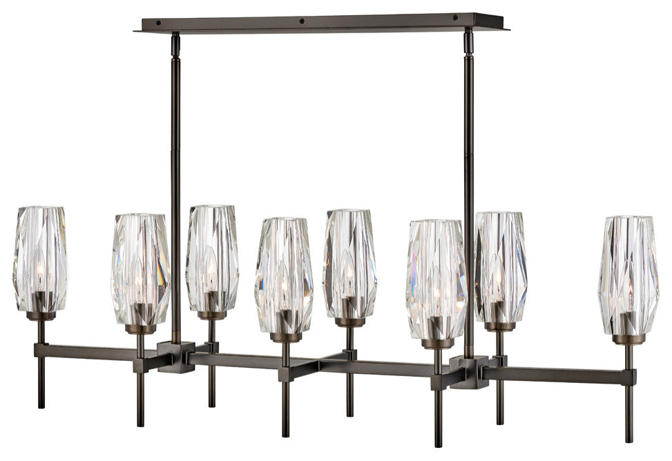 Hinkley Ana Medium Eight Light Linear, Black Oxide
