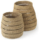 Set of Two Woven Wicker Storage Baskets
