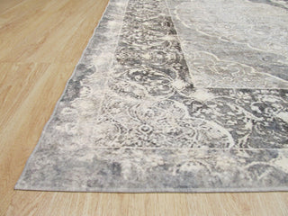 Gray Distressed Bohemian Moderno Medallion Rug, 5' 3 X 7' 6