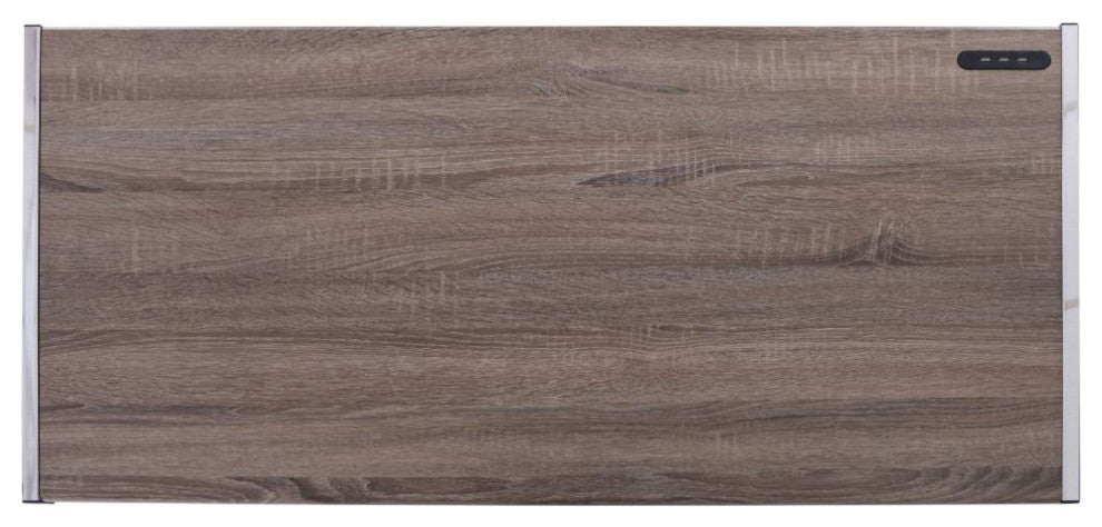 Cool Oak and Chrome USB Desk