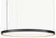 Akari Modern Circular Ring LED Chandelier, Black, 1 Ring Dia 16"
