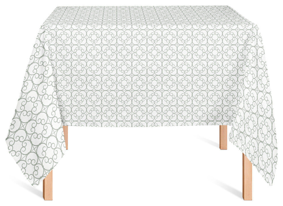 Delicate Tile Pattern Gray 58x58 Tablecloth