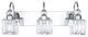 Dimmable Vanity Light With Crystal Accents, Chrome, 3 Light