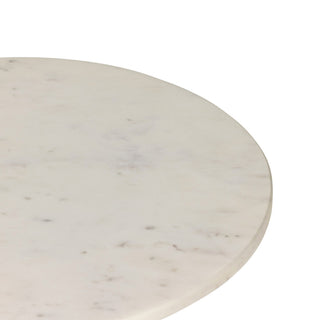 Neda End Table-Polished White Marble