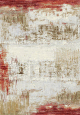 Eclipse 63393-6474 Area Rug, Beige And Rust, 3'11"x5'7"