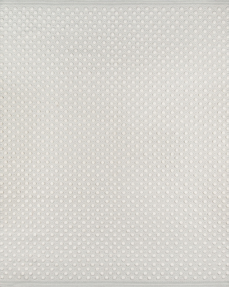 Erin Gates by Momeni Langdon Windsor Gray Hand Woven Wool Area Rug 5'x8'