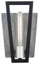 Varaluz Zag 1-Lt Sconce - Black/Grey Wood