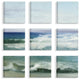 Blue Cresting Waves Ocean Horizon Painting 9-Piece Canvas Wall Art Set, 12"x12"