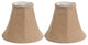 Burlap Bell Chandelier Shade, 3x6x5", Natural, Set of 2