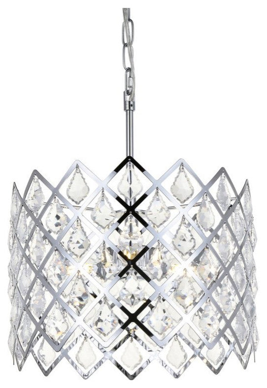 Elegant Lighting Lyla 3-Light Pendant Chrome