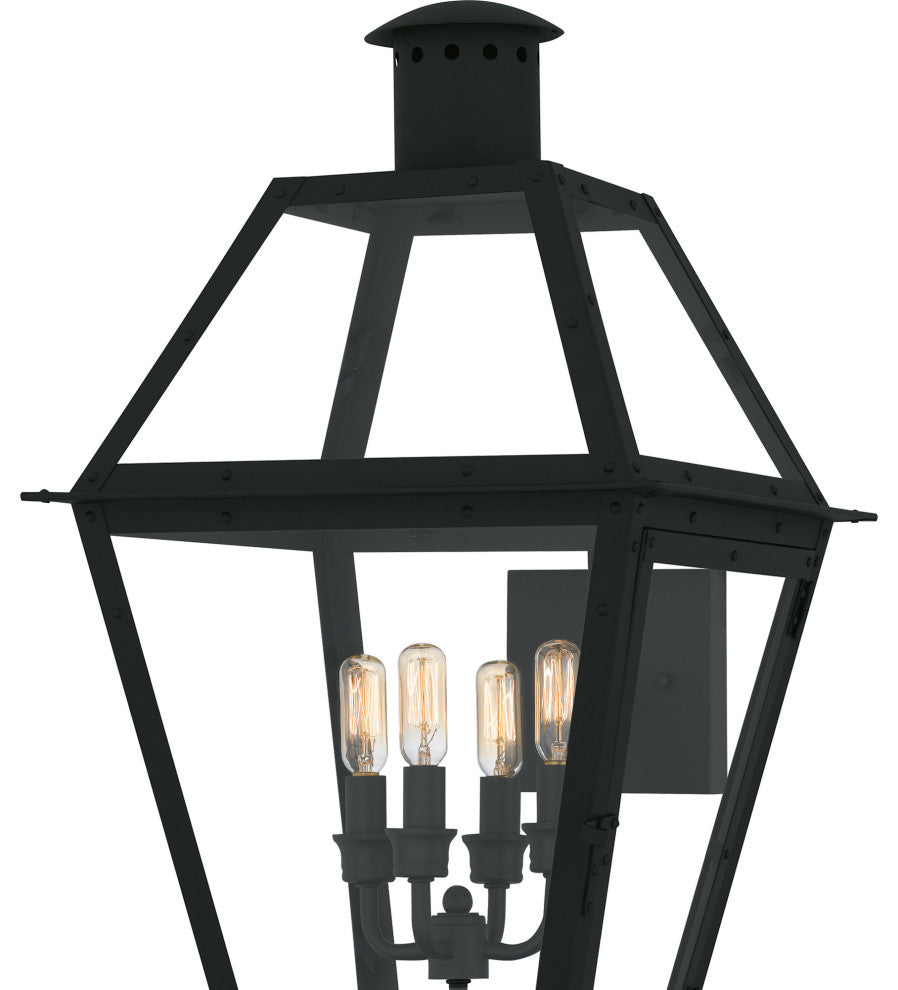 Quoizel RO8414 Rue De Royal 4 Light 30" Tall Outdoor Wall Sconce - Earth Black