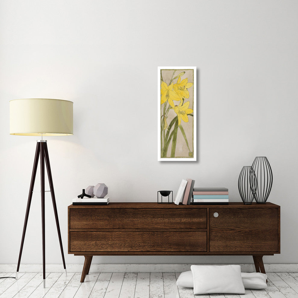 "Yellow Daylily" Digital Paper Print by Hannah Borger Overbeck, 16"x38"