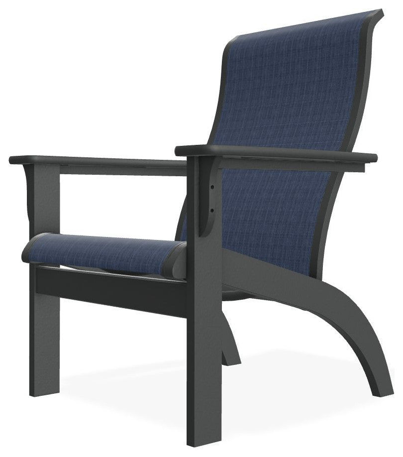 Adirondack Sling Outdoor Adirondack Armchair, Mavi/Graphite