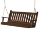 Cedar Traditional English Porch Swing, Mushroom Stain, 5 Foot