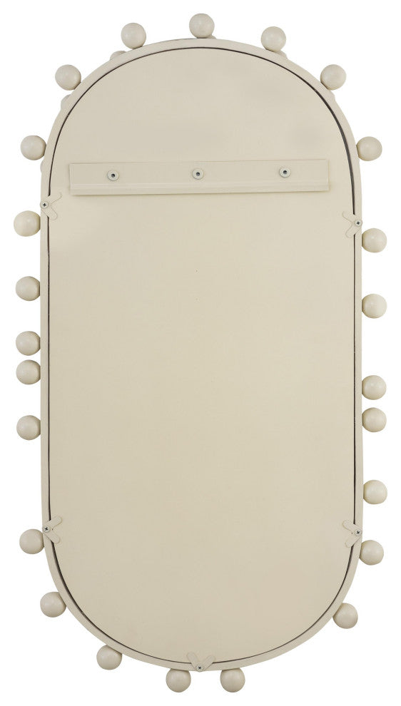 Bubbles Ivory Oval Wall Mirror