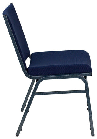 HERCULES Series Heavy Duty Navy Blue Dot Fabric Stack Chair