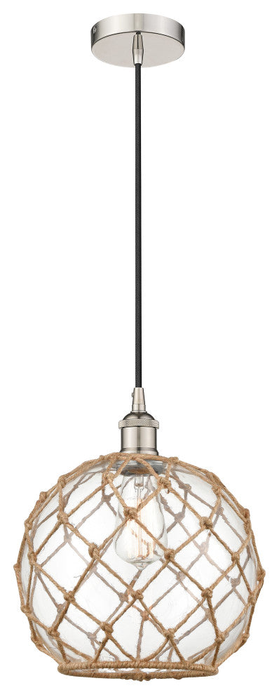 Innovations 616-1P-PN-G122-10RB-LED 1-Light Mini Pendant, Polished Nickel