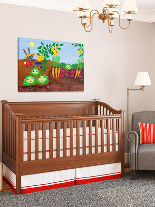 "Happy Garden" Painting Print on Canvas by Curtis