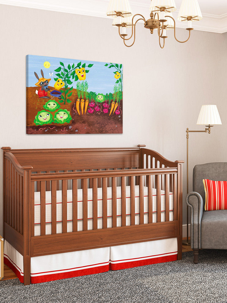 "Happy Garden" Painting Print on Canvas by Curtis