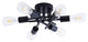 Black 6-Light Unique Sputnik Semi Flush Mount Light