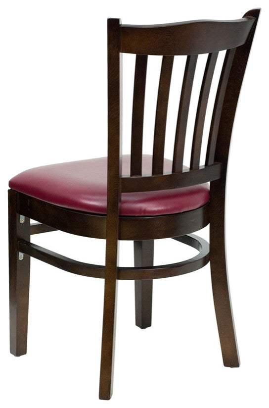 Wood Restaurant Chair, Burgundy