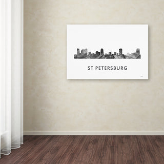 Marlene Watson 'St Petersburg Florida Skyline' Canvas Art, 19x12