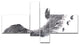 Black and White Footprint Design, Portrait Canvas Art Print, 60"x32", 4 panels