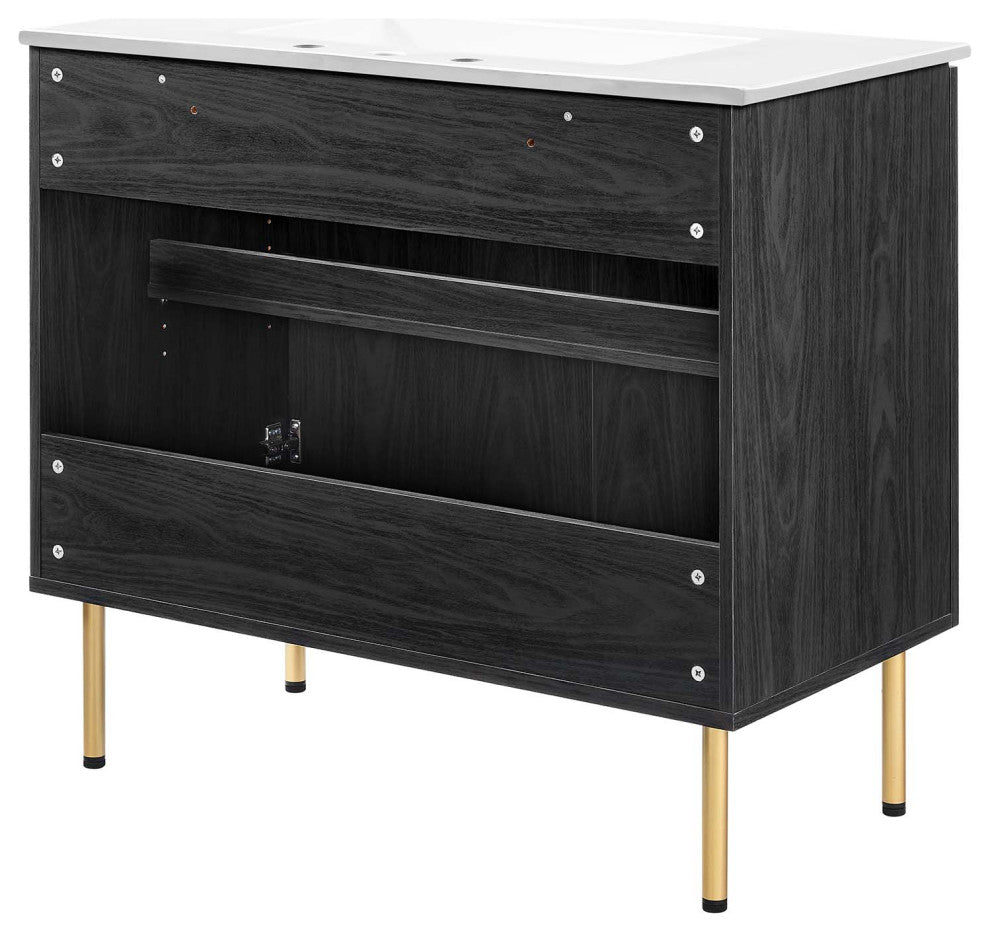 Chaucer 36" Bathroom Vanity - Black White