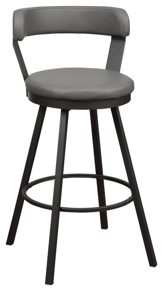 Sonya Pub Height Swivel Stools, Set of 2, Gray