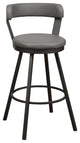 Sonya Pub Height Swivel Stools, Set of 2, Gray
