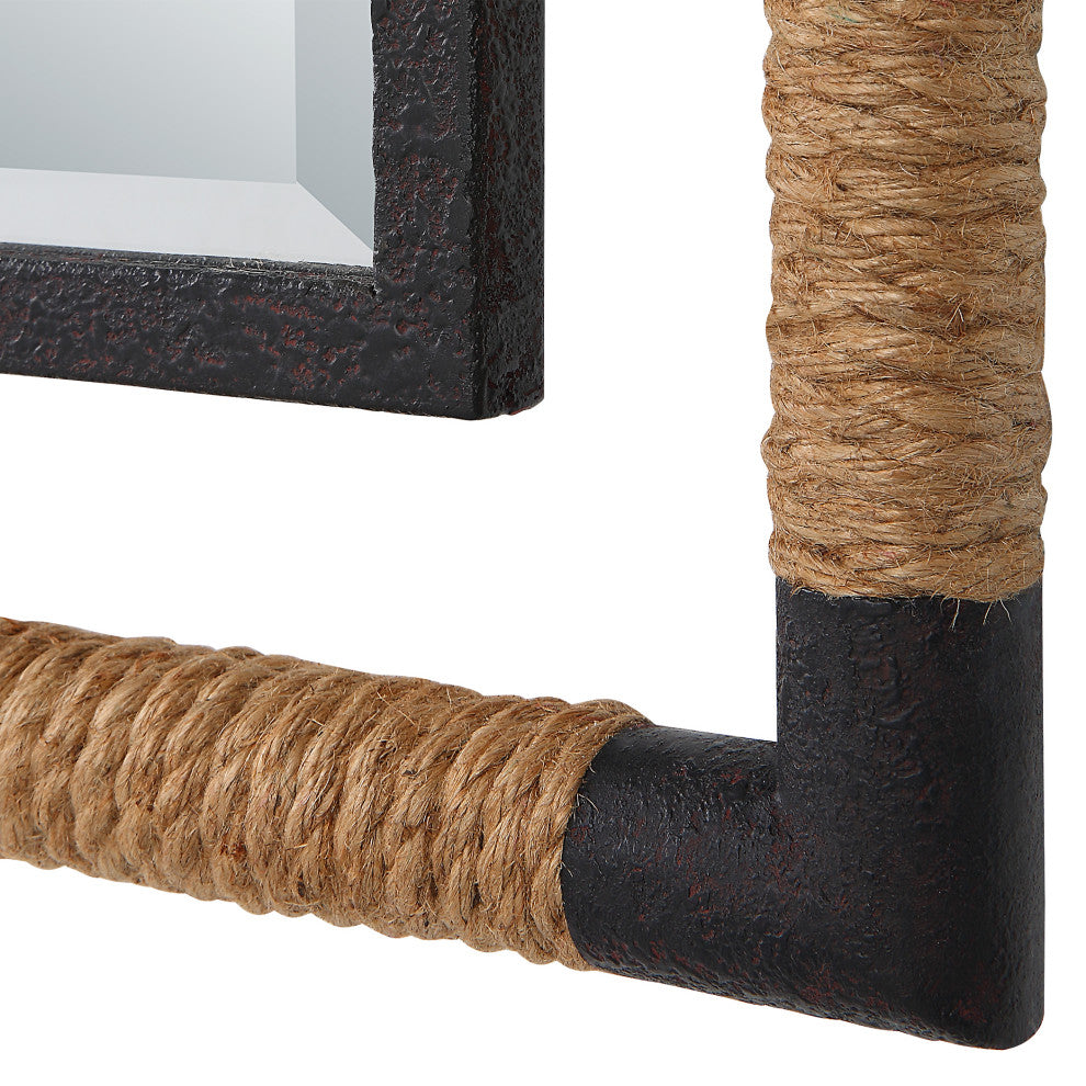 Uttermost 09925 Melville Iron/Rope Tall Mirror
