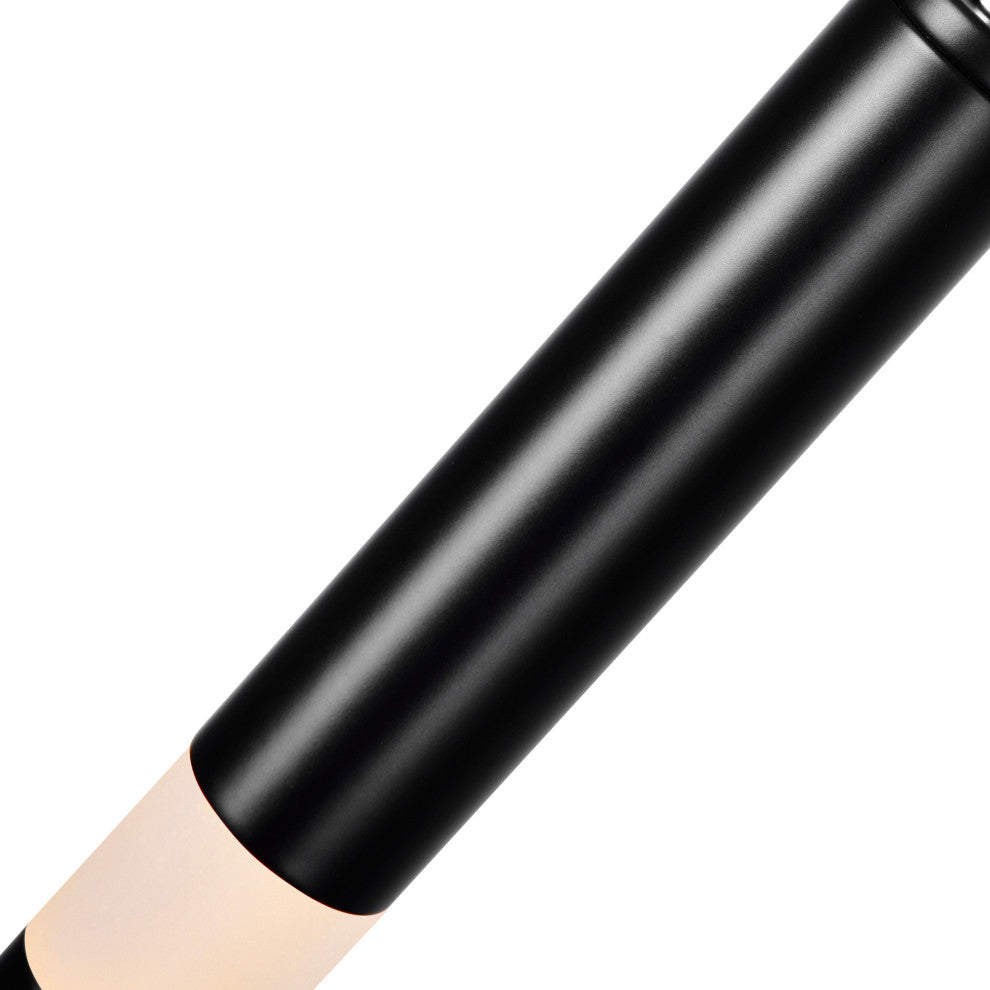 Flute 1 Light LED Pendant With Black Finish