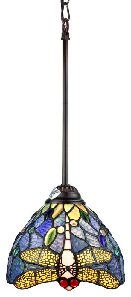 CHLOE Lighting CH3T524BD08-DP1 SUNNIVA Dragonfly 1 Light Mini-Pendant 8`` Wide