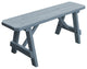 Pine Traditional Picnic Bench, Gray Stain, 4 Foot