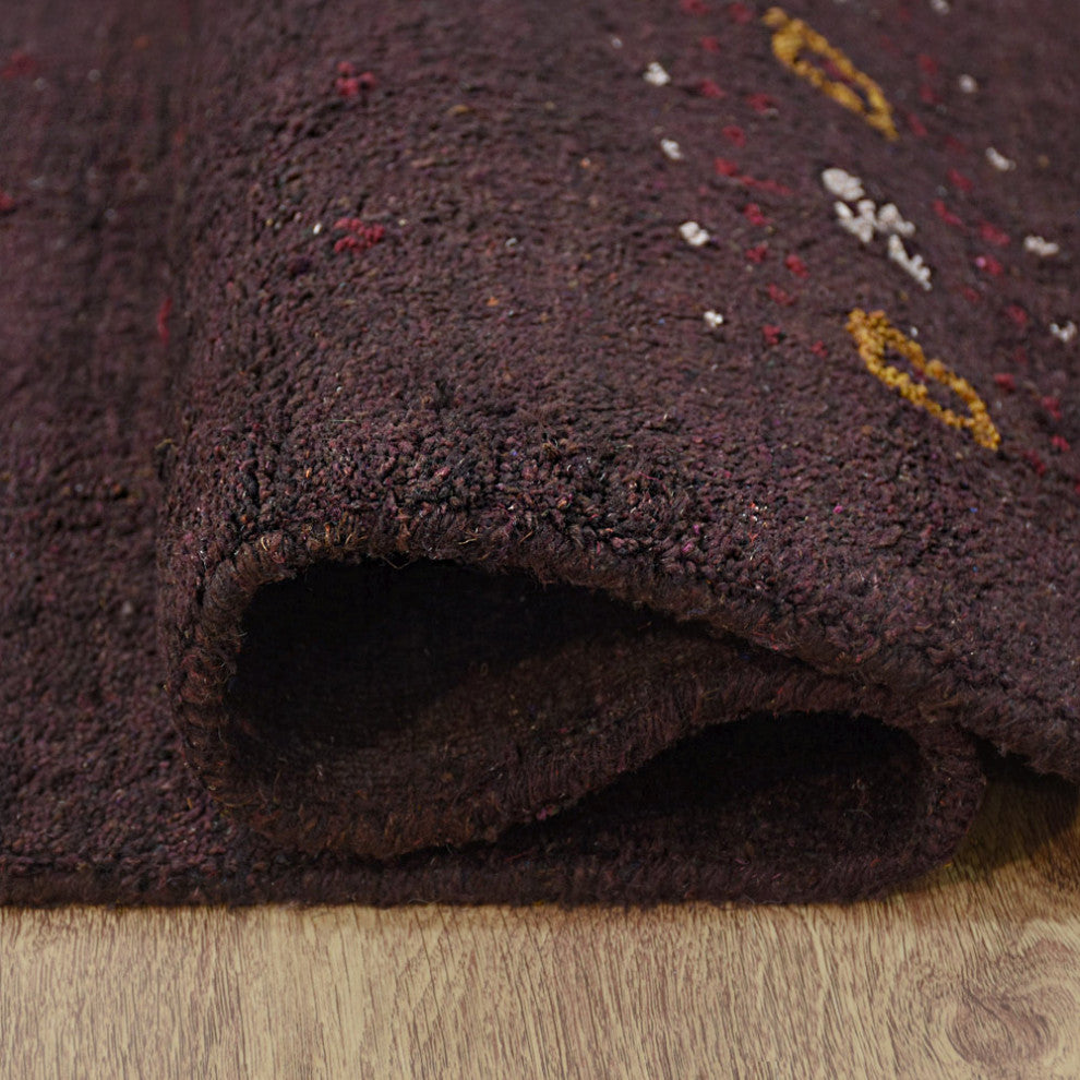 HAND KNOTTED LOOM SILK ECO-FRIENDLY AREA RUG-9'x12',Rectangle,Brown,Contemporary