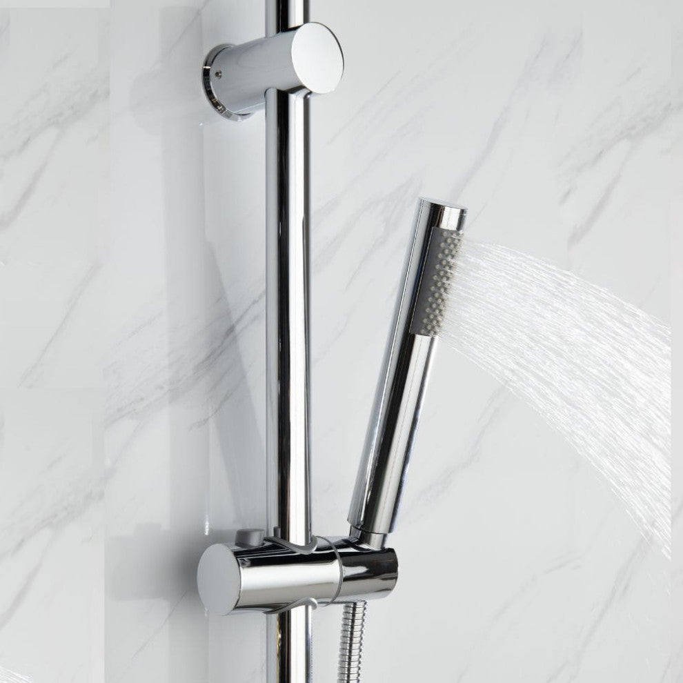 Luviah Set 8" Chrome Round Rain Shower and Handheld